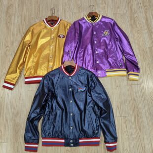 外贸男女春秋休闲棒球服夹克运动大码飞行夹克宽松上衣联盟球队服