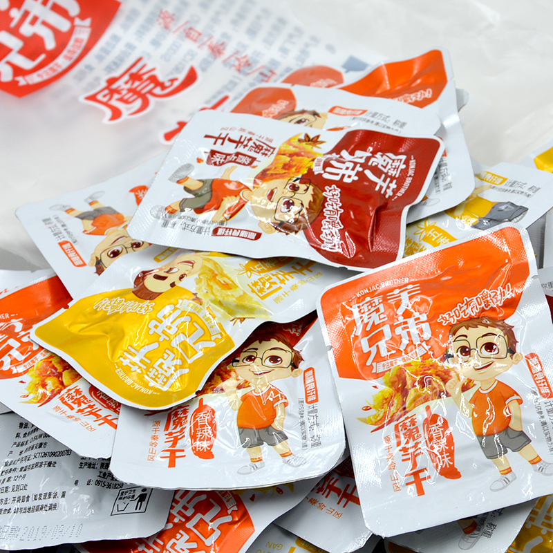 陕西安康魔芋兄弟魔芋干素毛肚雪魔芋爽丝网红香辣即食混合零食