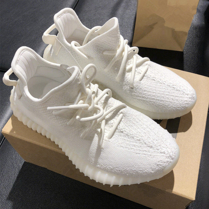 椰子350纯白冰淇淋网布健步鞋夏季男女透气跑步鞋休闲风运动鞋