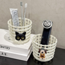 浴室收纳篮洗漱台化妆刷收纳桶牙刷牙膏桶置物架废弃洗脸巾收纳筐