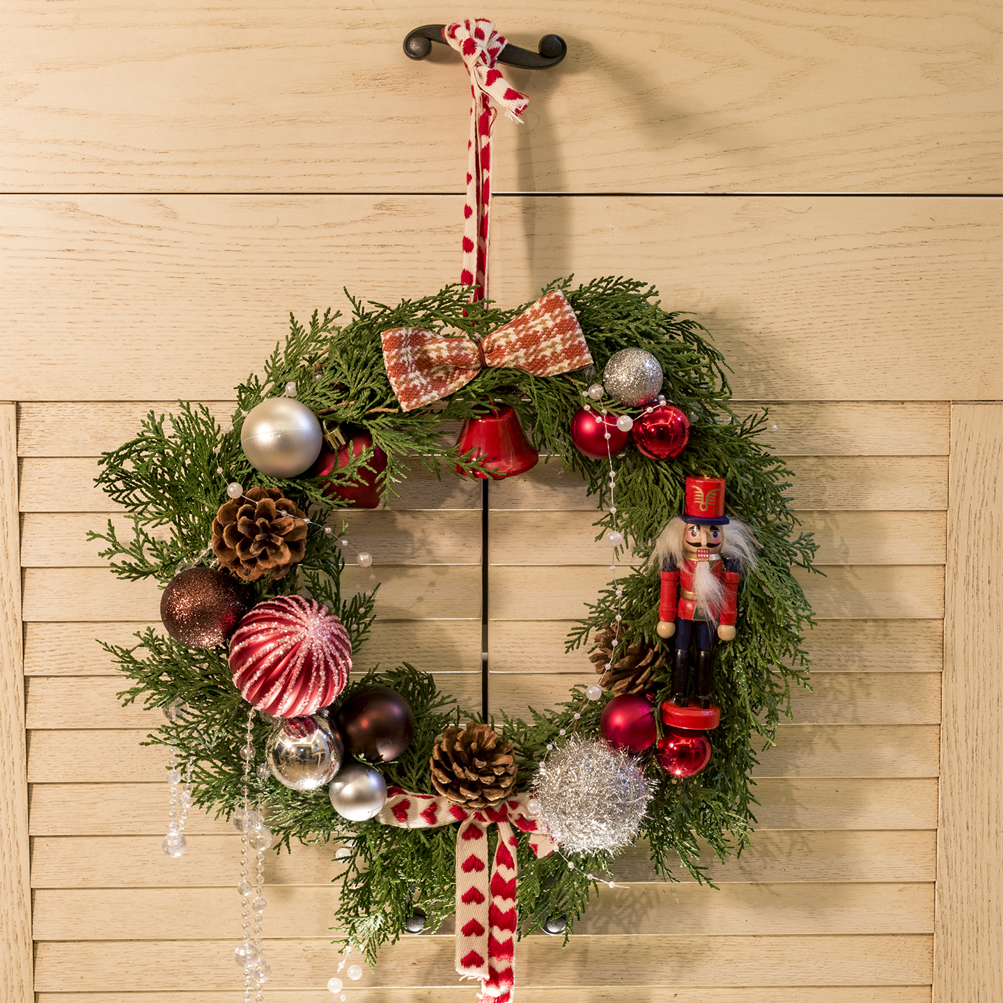 仙妮美学圣诞花环diy手工材料包圣诞节主题礼物门挂装饰品沙龙