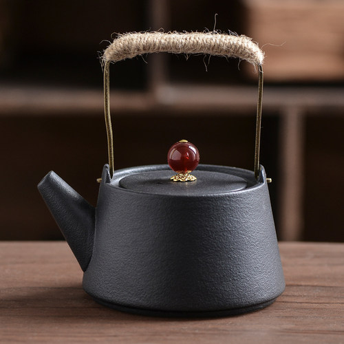清仓便宜卖黑陶提梁茶壶