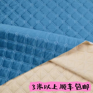 沙发垫专用布料沙发布绗绣防滑布头处理面料做沙发套抱枕加厚绒布