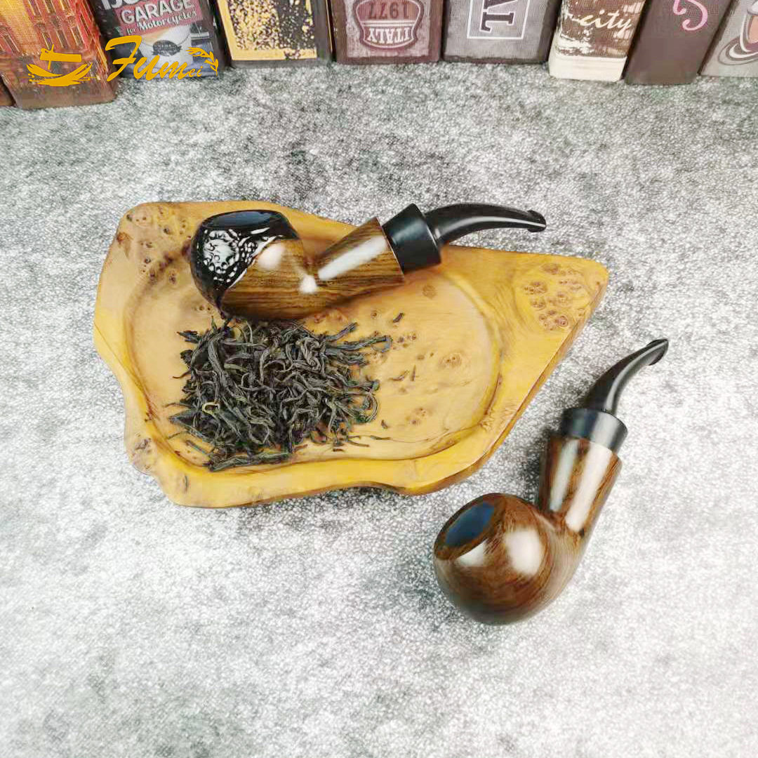 新品小叶黑檀木烟斗九毫米过滤芯专用烟斗烟具配件一件代发