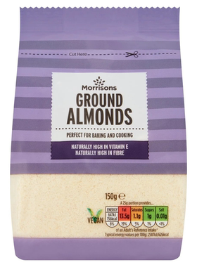 英国代购Morrisons超市 Ground Almonds 杏仁粉 / 杏仁碎 150g