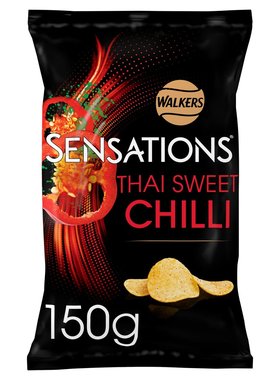 英国代购 Walkers Sensations 泰式甜辣味薯片 150g 胡说八道同款