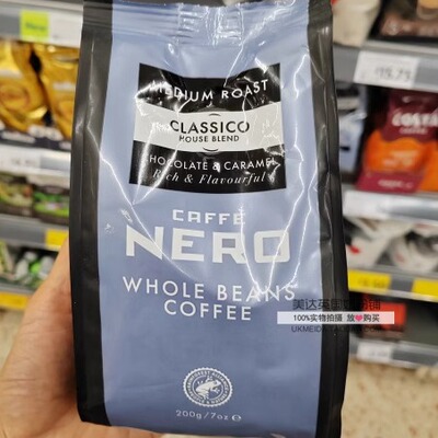 英国代购Nero尼路咖啡Classico Whole Beans咖啡豆200g