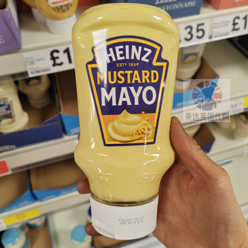 英国代购Heinz MAYO亨氏蛋黄酱芥末酱 香辣蛋黄酱 番茄蛋黄酱400g