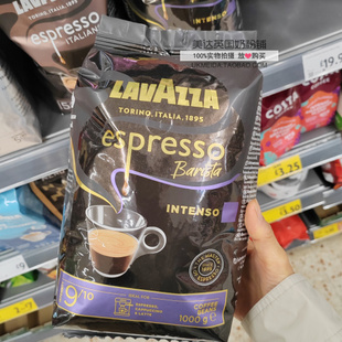 英国代购Lavazza拉瓦萨Barista Intenso咖啡豆1kg中度烘焙浓度9