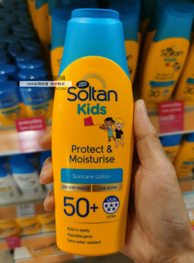 英国Boots Soltan婴幼儿童保湿防晒乳液 SPF50 200ml