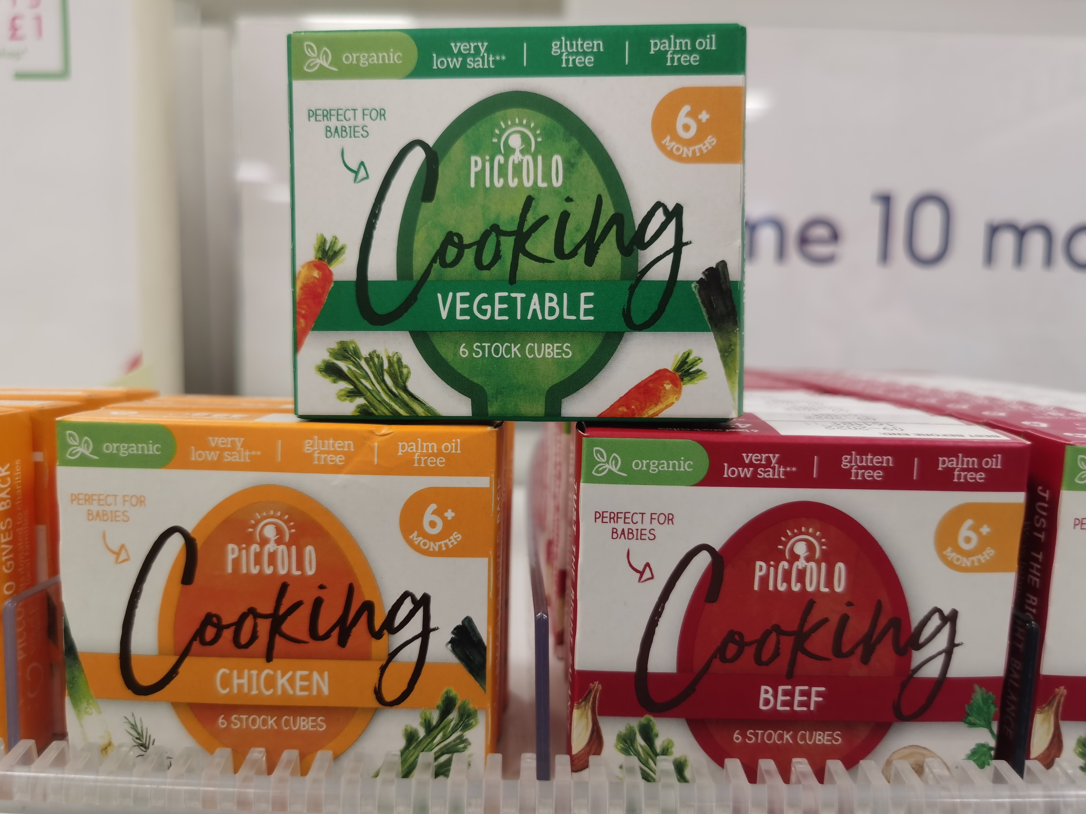 英国piccolo 婴儿宝宝有机固体调料浓缩高汤块0添加4-6月 60g