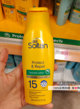 英国Boots Soltan驱蚊防虫成人保湿防晒乳喷雾SPF15/30/50 200ml