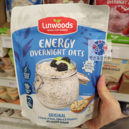 英国代购Linwoods隔夜燕麦300g