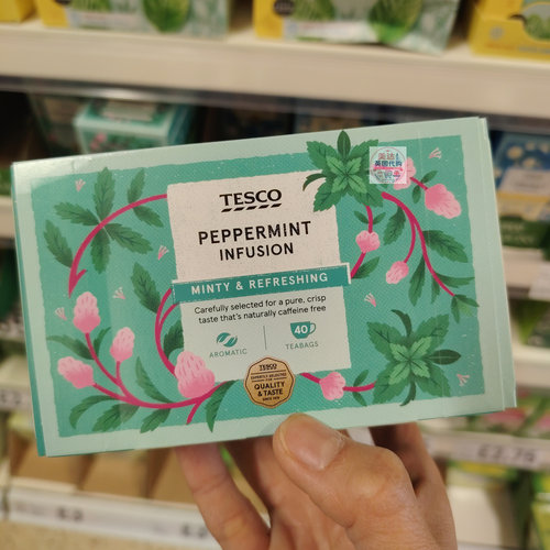 英国代购Tesco Peppermint 薄荷茶包 40包装 60g 无咖啡因