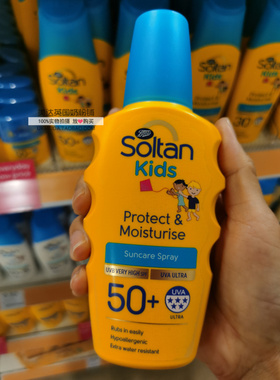 英国Boots Soltan婴幼儿童保湿防晒喷雾 SPF50 200ml