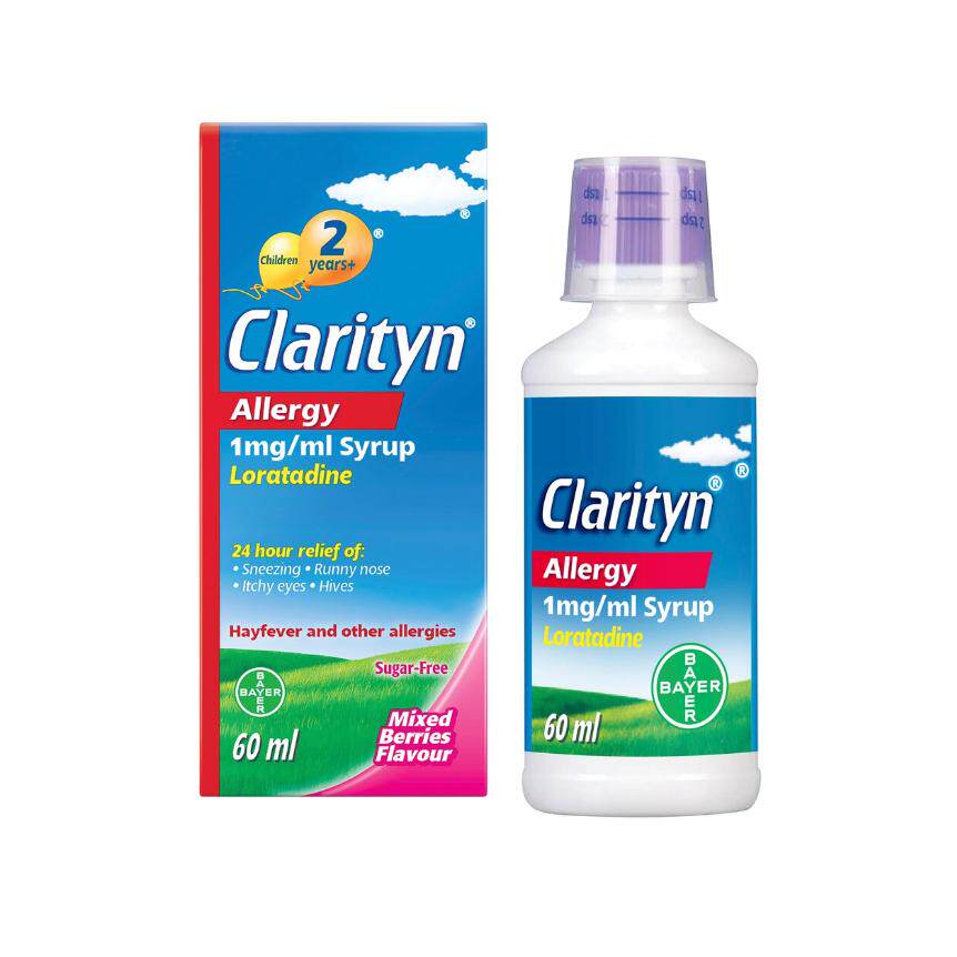 英国代购Clarityn儿童敏感呵护糖浆混合莓果口味1mg/ml 60ml 无糖