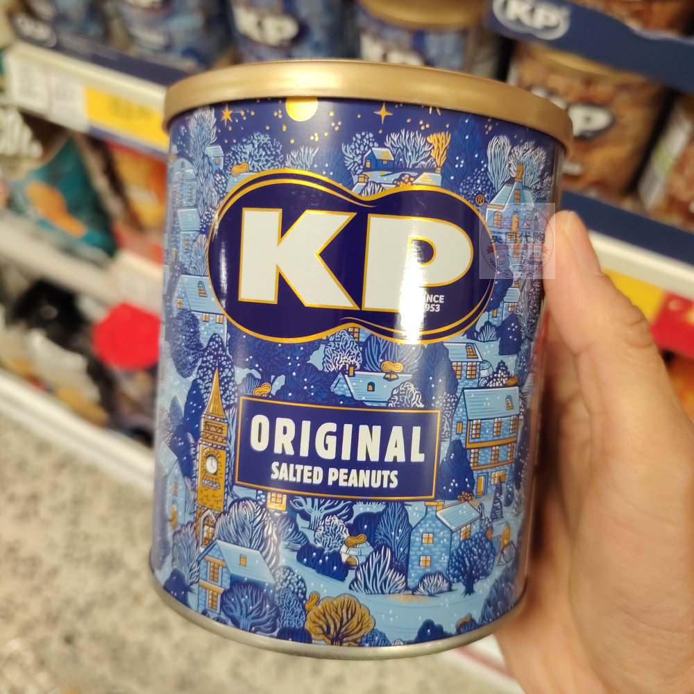 英国代购KP Nuts 铁罐装花生系列 375g 三种口味