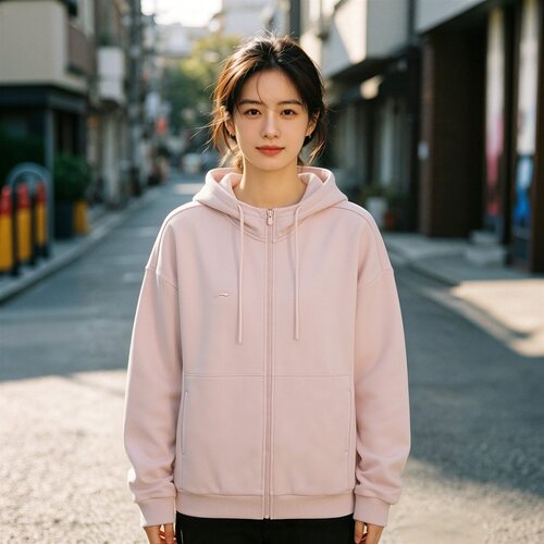 李宁跑步女子连帽卫衣