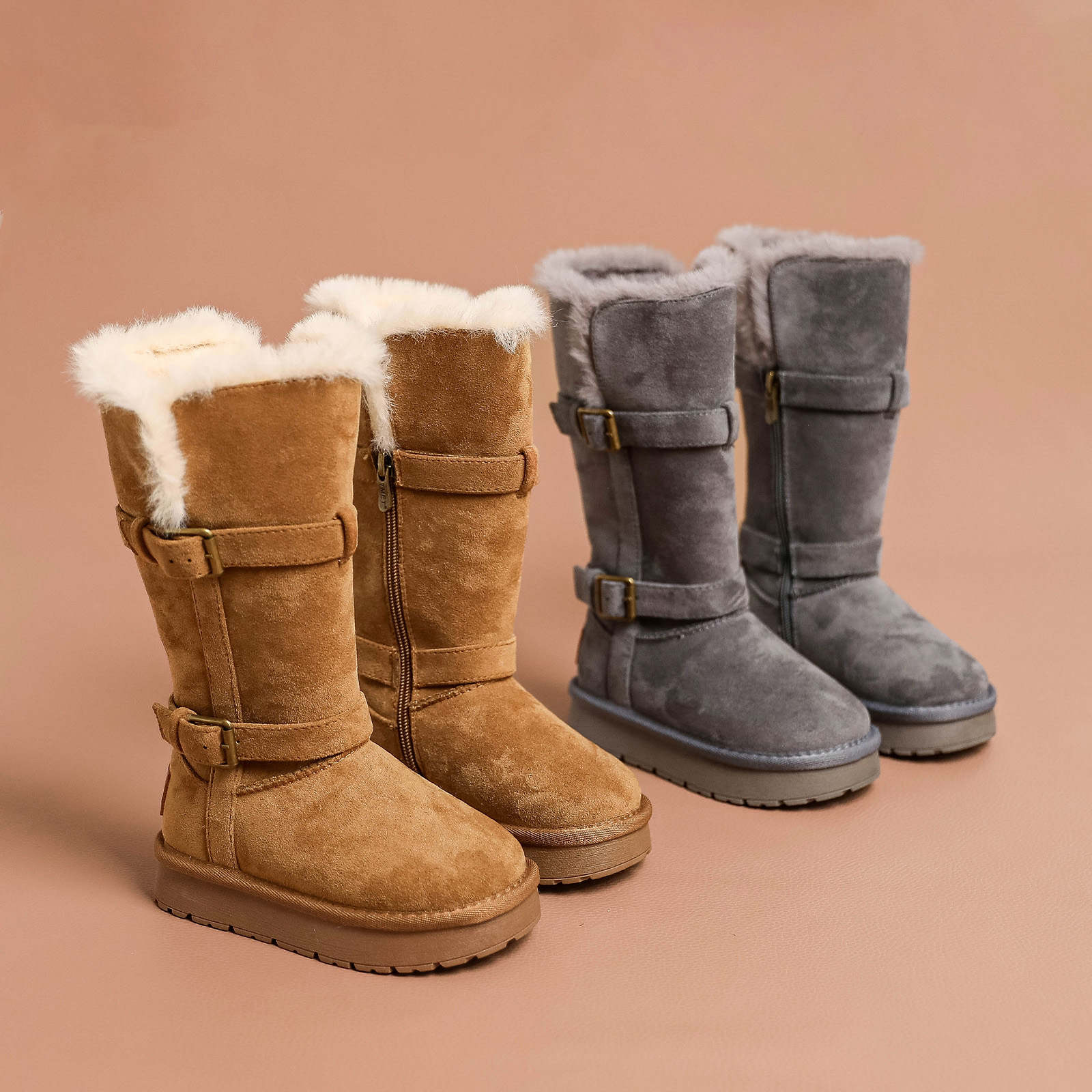 女童雪地靴冬季新款保暖棉靴