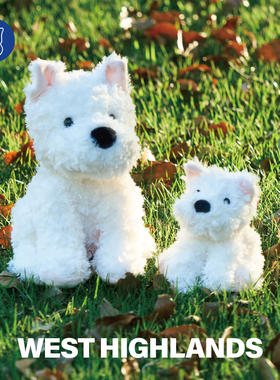 蝴蝶效应西高地小狗毛绒玩具潦草狗狗公仔挂件情侣礼物安抚娃娃