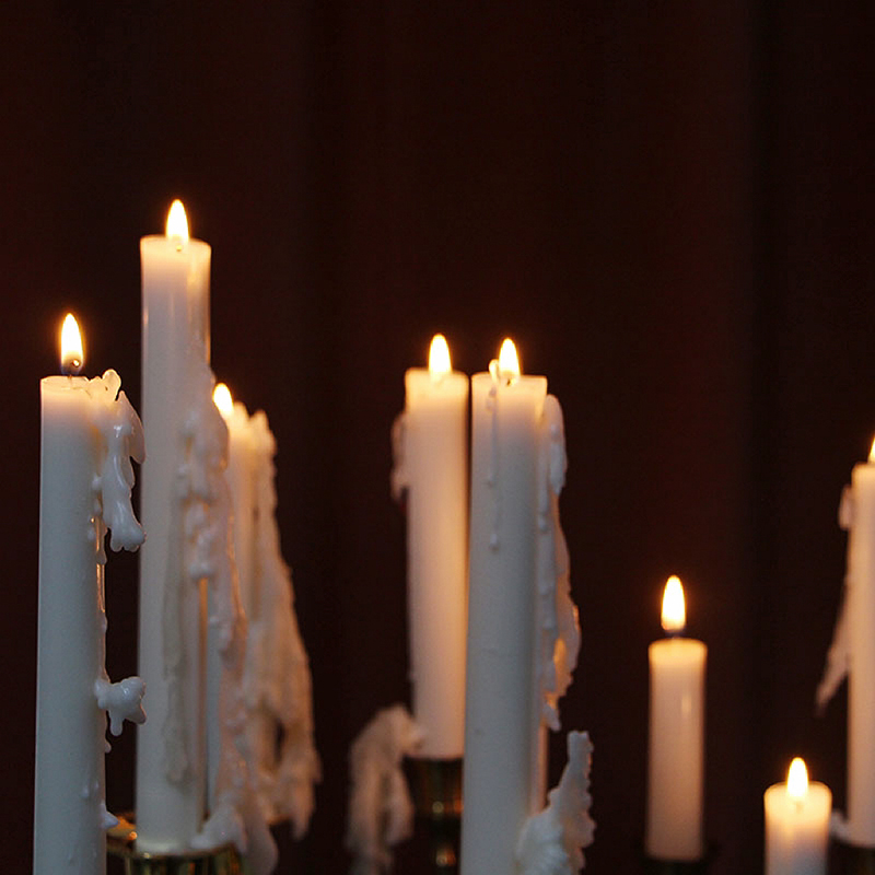 手工无烟枝形烛泪蜡烛天然大豆蜡高级家居装饰摆件烛光晚餐