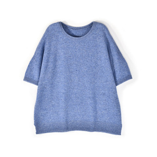 春季新百搭北欧定制羊毛羊绒混纺半袖