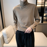 2025秋冬新款长袖T恤德绒自发热高领纯色内搭打底衫男士T18-P45，男装T恤，星座1104（原A460）