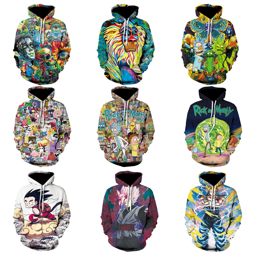 Rick morty printed animation top sweatshirt Фуфайкаin the Men's clothing, Sweater  category - from Buy2taobao.com to provide professional Taobao agent buy service