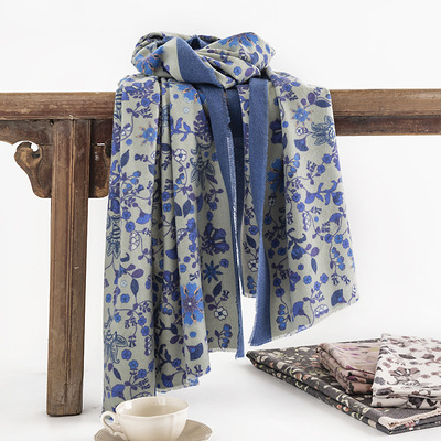 Small floral scarf Elegant celebrity printed imitation scar