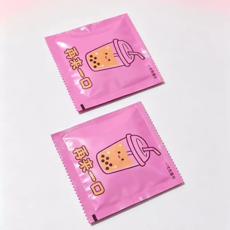 创意套套湿巾餐饮外卖一次性迷你