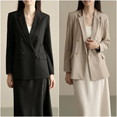 清库 职业 双排扣西服外套 休闲商务都可穿 女士西装