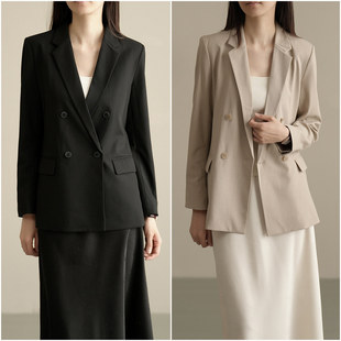 清库 休闲商务都可穿 女士西装双排扣西服外套 职业