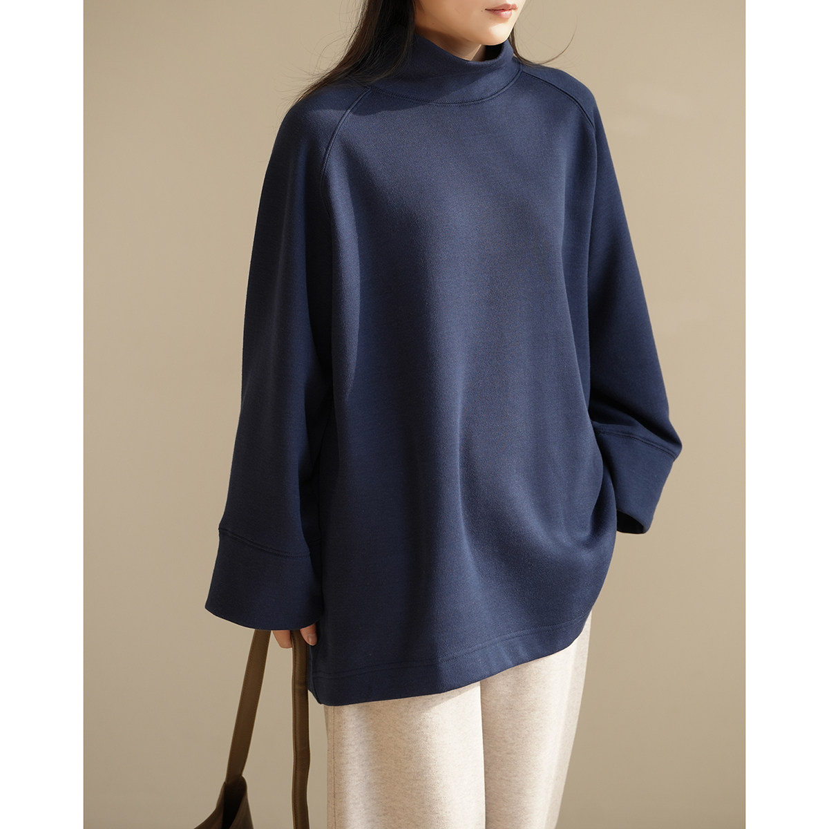 82406福利 宽松廓版 女士高领卫衣 落肩休闲上衣 百搭打底衫 女装,女装/女士精品,卫衣/绒衫,淘宝优惠券,粉丝福利购,淘宝优惠卷