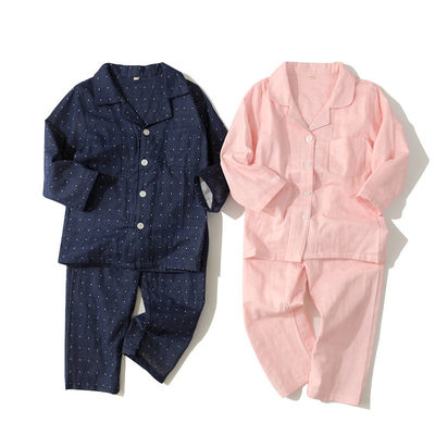 儿童双层纱布家居服睡衣两件套
