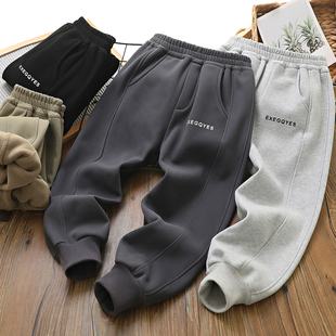 85558 170码加绒裤 男女童一体绒保暖卫裤 中大童运动裤 童装