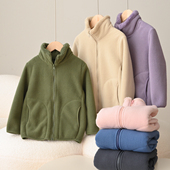 180大童秋冬 儿童摇粒绒立领外套男女童保暖开衫 87486 A类双面绒