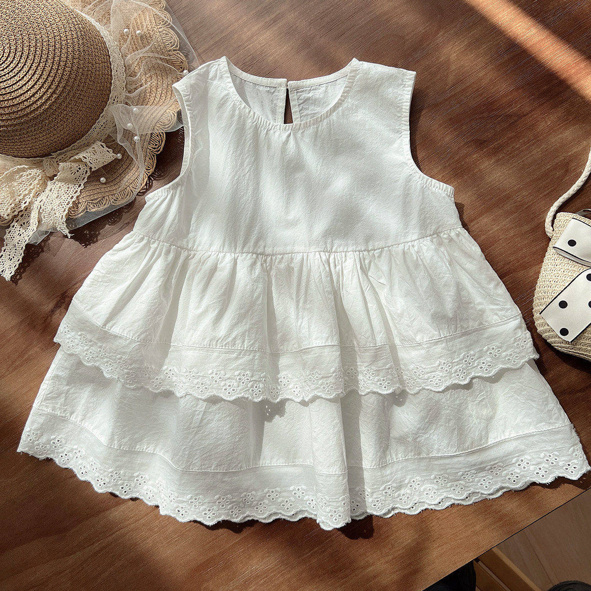 特 儿童蕾丝花边背心 女童圆领薄款上衣 童装 夏款,童装/婴儿装/亲子装,背心吊带,淘宝优惠券,粉丝福利购,淘宝优惠卷