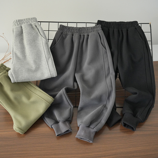 中大童春秋童装 男童女童纯色宽松运动长裤 170儿童休闲卫裤 85190