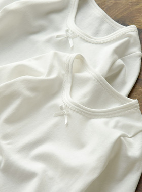 59338 两件装  儿童纯棉长袖T恤 白色棉毛 男童女童秋衣 无荧光剂