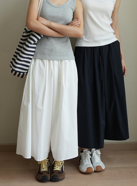 89008【炎夏穿的】UPF40+抗皱八分裙裤 凉感女士轻户外阔腿裤裤裙