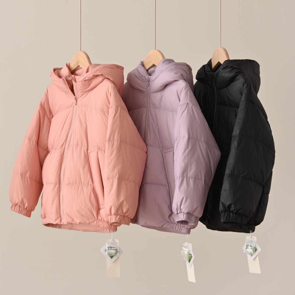 90白鹅绒儿童连帽羽绒服轻便