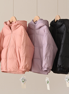 71311 90白鹅绒 420尼丝防面料 儿童轻便连帽羽绒服 男童女童