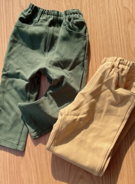 10562 清 儿童纯棉裤子 男童女童弹力长裤 休闲儿童裤 双向弹力