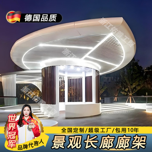 不锈钢廊架定制景观钢结构凉亭金属户外公园园林庭院创意异形长廊