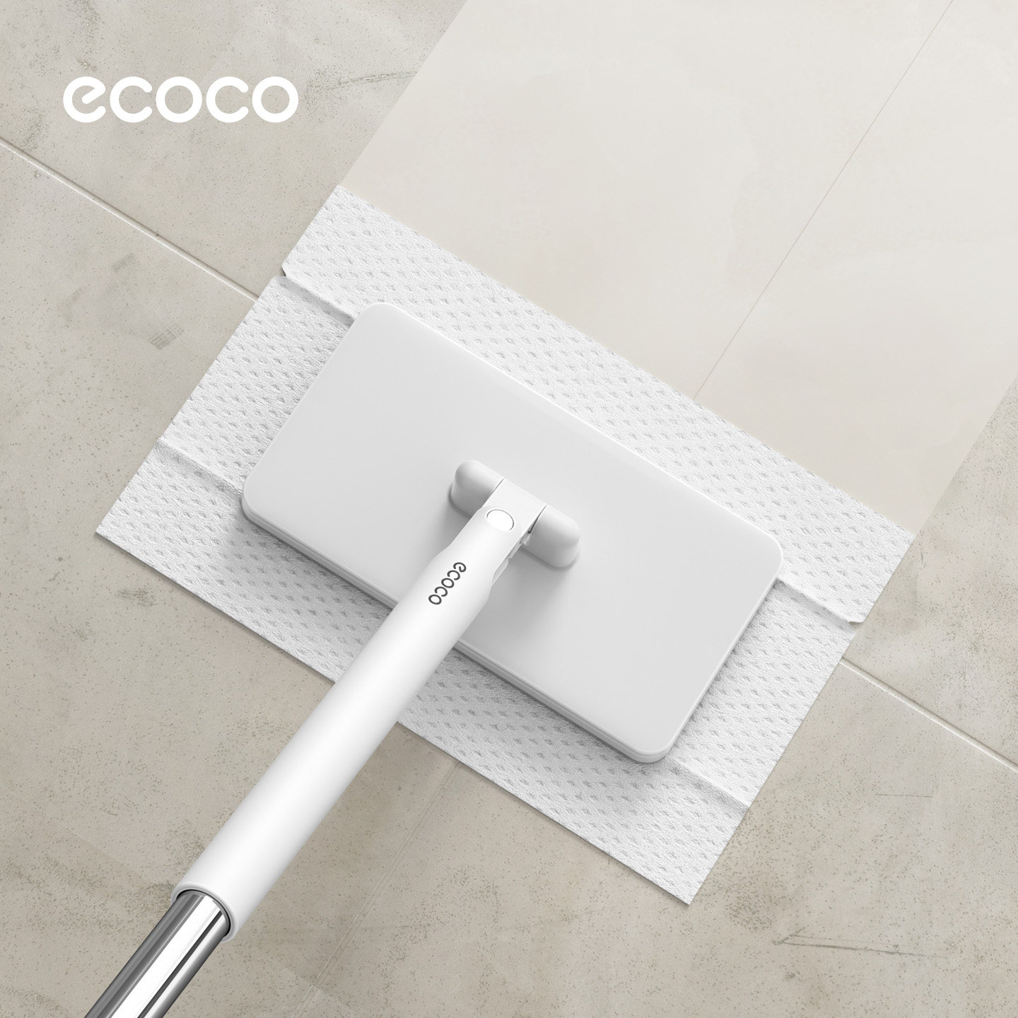 ecoco洗脸巾拖把自动夹抹布迷你小拖把家用2025新款懒人拖地神器,家庭/个人清洁工具,平板拖把,淘宝优惠券,粉丝福利购,淘宝优惠卷
