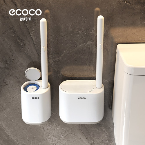 ecoco一次性马桶刷卫生间壁挂式无死角洗蹲坑厕所清洁刷子替换头