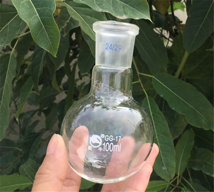 蜀牛单口圆底烧瓶100ml短颈标口玻璃瓶耐高温高硼硅实验反应瓶