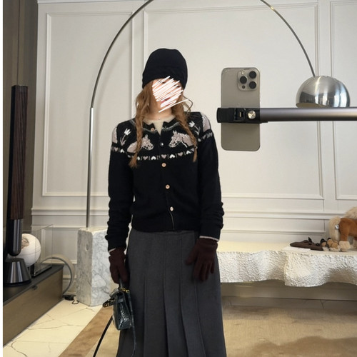 人鱼 羊驼毛小马爱心甜酷修身针织衫毛衣上衣外套 AFM定制