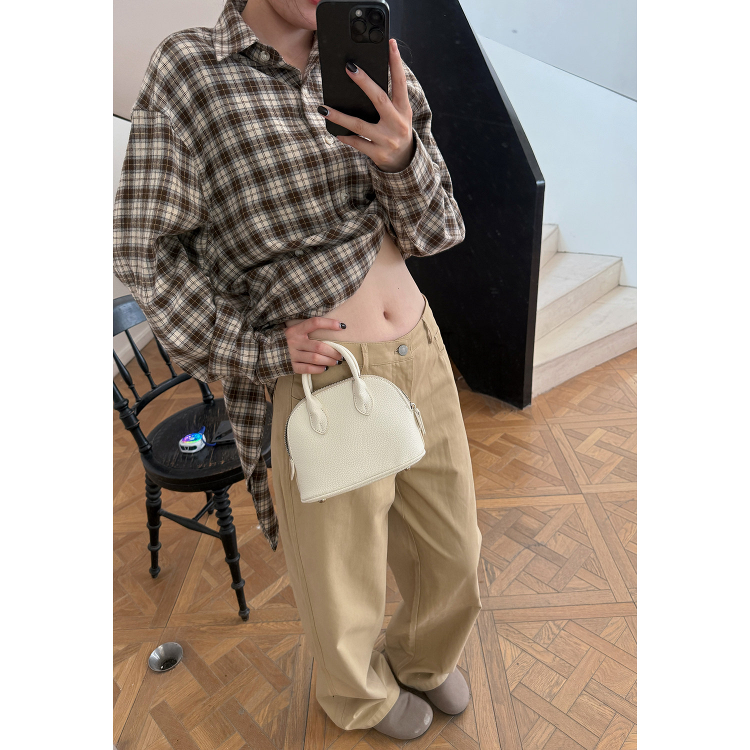 经典百搭四季休闲卡其直筒长裤