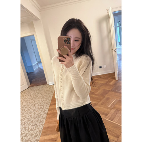 叠叠乐100羊毛单排扣开衫